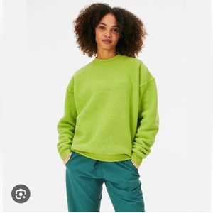 Outdoor Voices Green Fleece Sweater